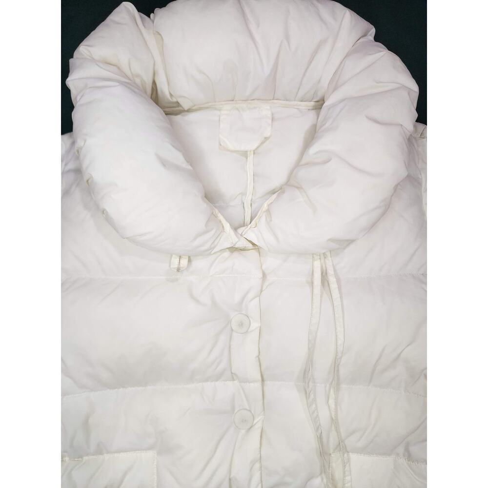Max & Co Max Mara Womens Long Goose Down Puffer Coat Ivory Shawl Collar Sz 6 - Picture 9 of 14